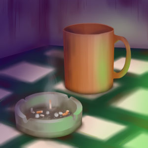 Натюрморт Брошенная сигарета